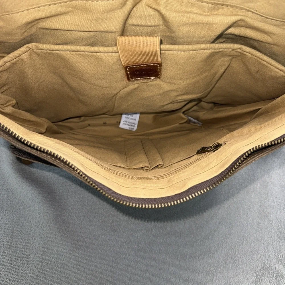 Laptop Messenger bag for Mens 15.6 Inch, Waterproof Vintage Genuine Leather M...